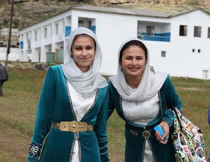 Melipat nama Kaukasia.  Nama Dagestan cholovici.  Nama wanita Dagestan pada huruf Sh