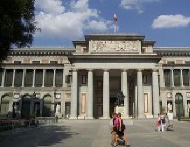 Spānijas jaunais mājas muzejs.  Skolas enciklopēdija Prado muzejs netālu no Madrides
