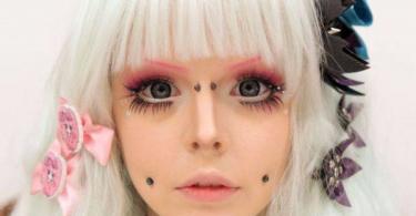 Anime make-up (40 fotografií) Kreslený make-up